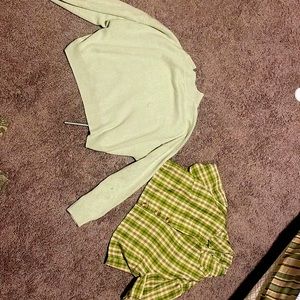 These are two greenish tops I don’t wear often anymore